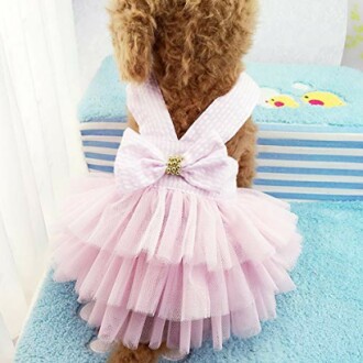 Pink Dog Dress for Small Dogs